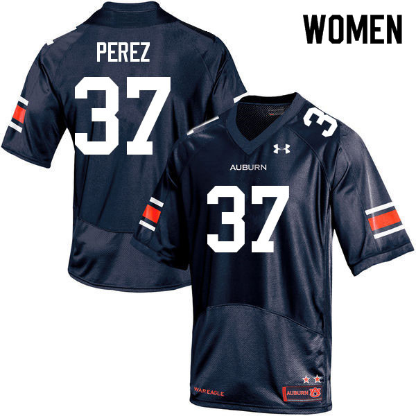 Women's Auburn Tigers #37 Daniel Perez Navy 2022 College Stitched Football Jersey